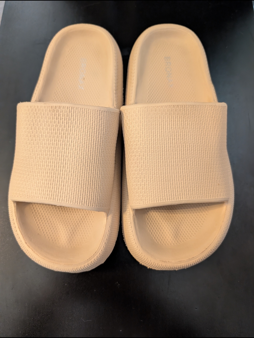 Women's Slide Sandals in Neutral Tan — Easy On/Off Comfort